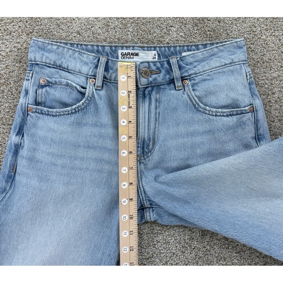 Garage Denim Slouchy Jeans Women's 0/24 Blue Light Wash Baggy Relaxed Organic - Picture 9 of 10